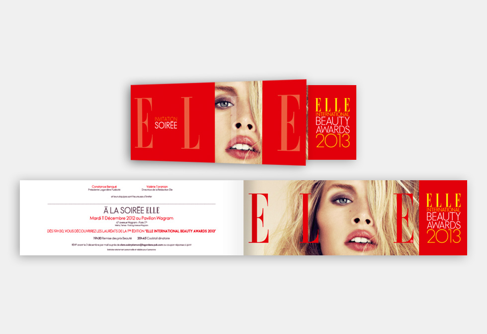 Invitation Elle international beauty awards 2013